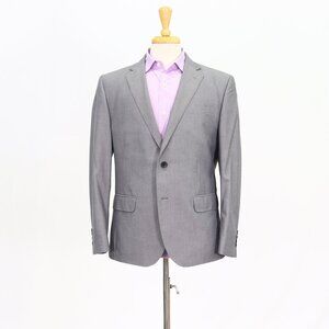 J. Ferrar 42S Gray Blazer Sport Coat Jacket 2-Button Solid Y083
